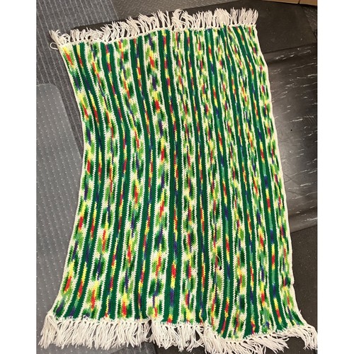 Vtg handmade crochet afghan - handmade,