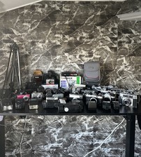 Huge Bundle of Film Cameras, Digital Cameras, Flashes & Equipment, Untested