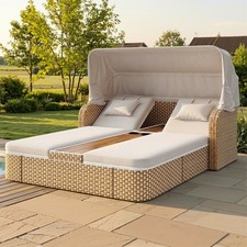 Garden Rattan Daybed 2 Seater