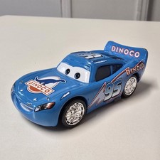 Mattel Disney Cars Dinoco Blue Bling Lightning McQueen Gold And Silver Rims