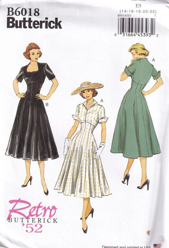 Butterick b6018 retro 1950s - retro,