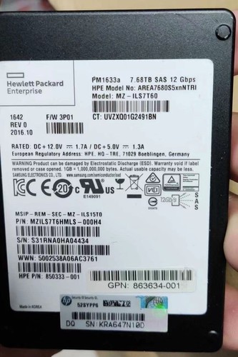 Samsung pm1633a 68tb ssd - samsung,