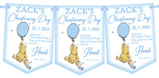 Personalised Winnie The Pooh Boys Christening Bunting,Christening Banner,3mt