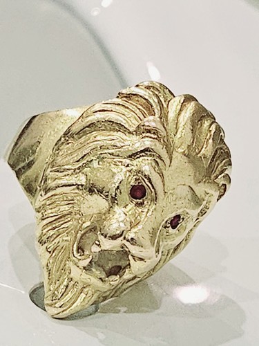 Gold lion rings 22k - gold,