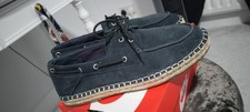 Zara Men's Espadrille Deck Shoes Navy Suede Lace-Up Size UK 9