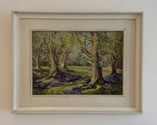 On Painting On Board Bluebells