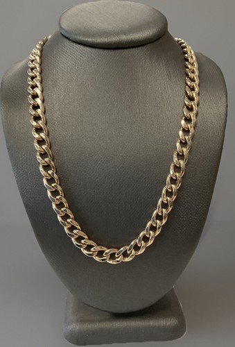 9ct gold curb link - link, 20.75