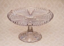 Large Vintage Clear Glass Cake Stand Wedding Birthday High Tea Pedestal Plate