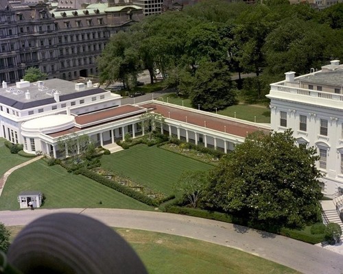 Aerial view white house - white,