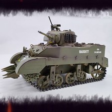 1/16 Scale 2.4Ghz U.S. M5A1 Stuart Light Rc Tank Barrel Recoil & 360 Turret NEiK