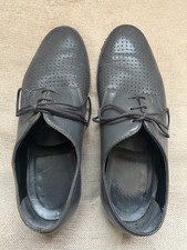 Gents Mens Grey Leather Latin Ballroom Dancing Shoes Size 7 