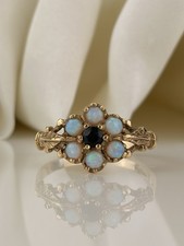 Antique 9ct Gold Sapphire And