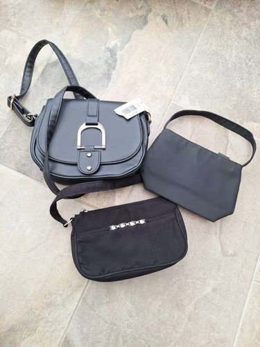 Ladies black handbag - handbag, bundle