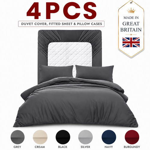 4pc dyed duvet cover set - dyed,