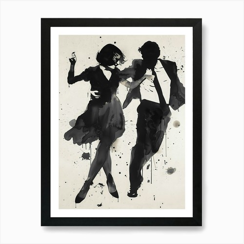 Dancing couple art - art, print