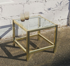 Vintage Gold Glass & Brass