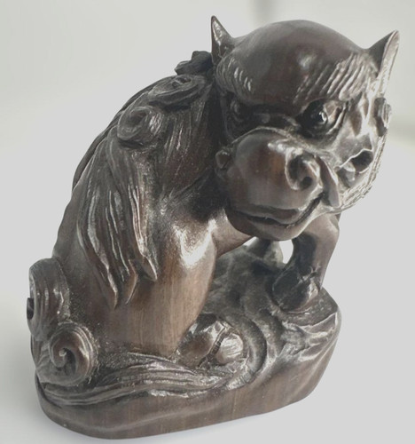 Shisi lion netsuke - shisi,