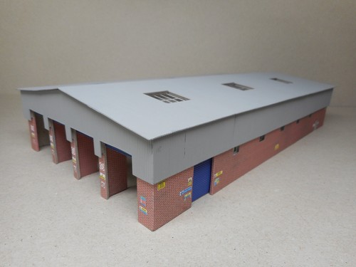 Gauge locomotive shed model - n,