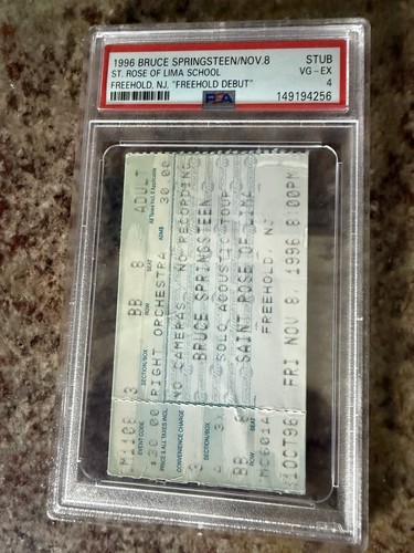 1996 springsteen ticket - springsteen, stub