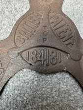 ANTIQUE CAST IRON THE METER BEATER C1921 GAS STOVE HOB RARE Retro Vintage