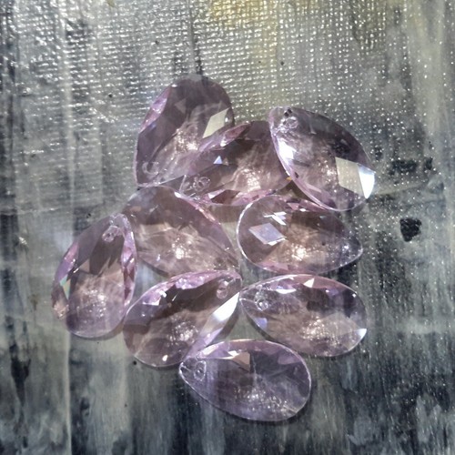 Faceted teardrop glass - teardrop,