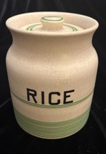 Rare Kleen Kitchen Ware RICE Storage Jar 1 Pint 5”
