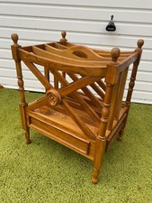 Antique Style Wooden Canterbury Magazine Newspaper Rack Made In Indonesia READ