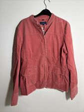 Boden Pink Lightweight 100% Cotton Cord Corduroy Jacket Size 16 Chore