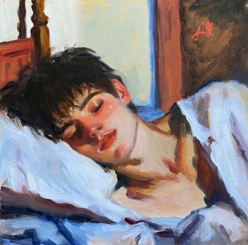 Original oil painting - , vintage