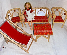 VINTAGE DOLLSHOUSE LARGER SCALE FURNITURE POSS GERMAN SUIT PIPPA NO DOLL