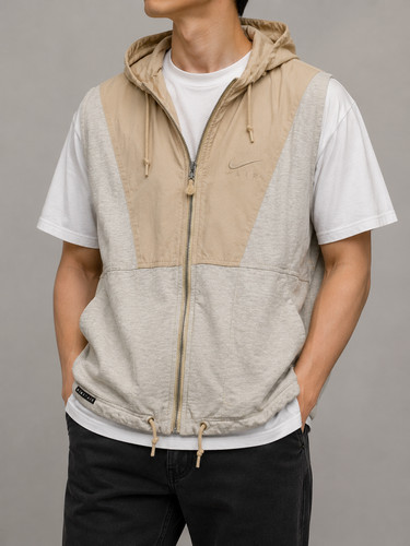 Nike air gilet beige size - beige, m