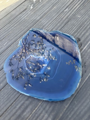 Large blue agate slice - large,