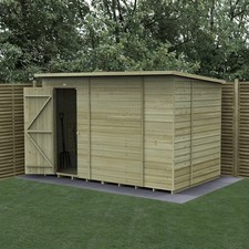 Forest Beckwood 10x6 Pent Wooden Garden Shed - No Windows