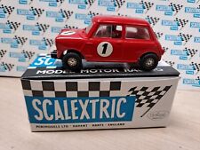 SCALEXTRIC 1960'S AUSTIN MINI COOPER RED  NO1  C76  SLOT USED BOXED