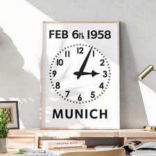 Manchester United Munich Clock Busby Babes Football Poster Print A5 A4 A3