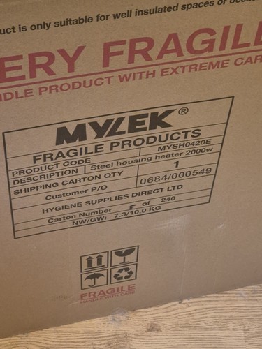 Mylek 2kw electric heater - electric,