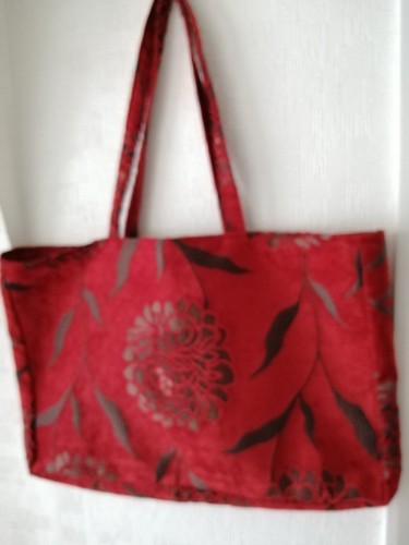 Hand made tote bag red - tote,