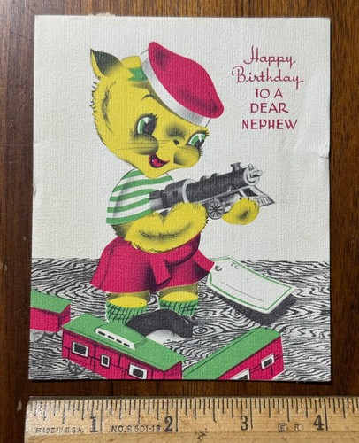 Vintage birthday card - birthday,