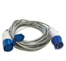 SY CABLE EXTENSION LEAD 230V / 240V 16A or 32A BLUE PLUG AND SOCKET 3 PIN 5M-25M