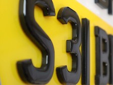 PAIR OF DOUBLE THICK 4D  GEL ROAD Legal Car Registration Number Plates 3D Raised