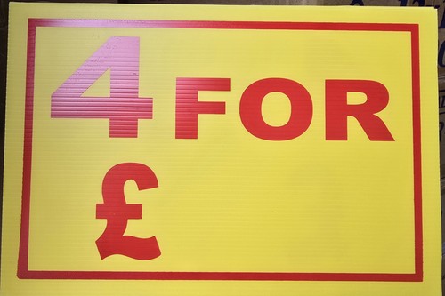 Market stall correx sign board - sign,
