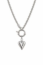 Silver Heart Pendant Necklace