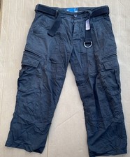 Men’s Next Authentic Black Cotton Cargo trousers  Waist 36 S