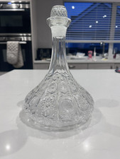 Ships Decanter Cut Glass