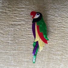 Lea Stein Parrot Macaw Brooch