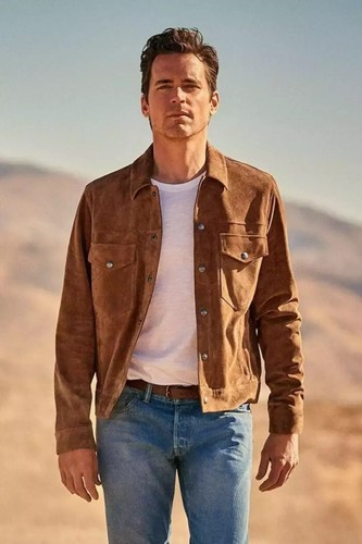 Men suede lamb - men's, leather