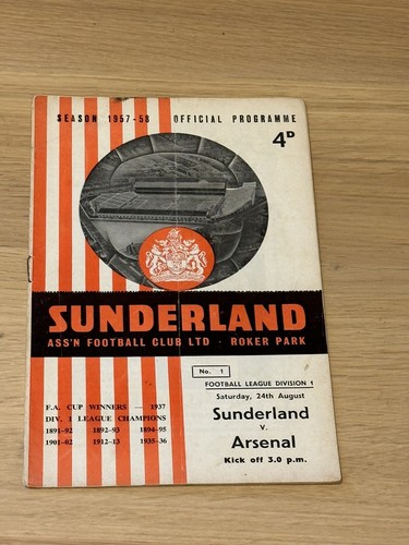 1956 sunderland arsenal - v,