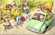 Postcard Alfred Mainzer Cats