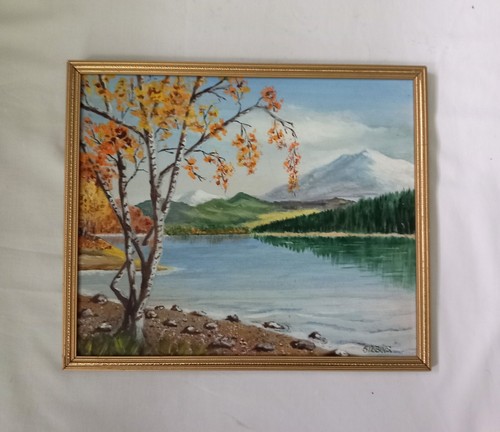 Vintage 1980s oil painting - , of