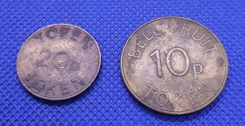 Lot bell fruit brass tokens - fruit,